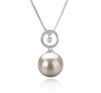 10-11mm AAAA Quality Freshwater Cultured Pearl Pendant in Aurora White 10-11mm AAAA Quality Freshwater Cultured Pearl Pendant in Aurora White