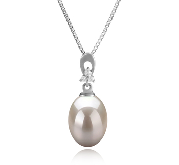 9-10mm AAA Quality Freshwater Cultured Pearl Pendant in Bambie White 9-10mm AAA Quality Freshwater Cultured Pearl Pendant in Bambie White