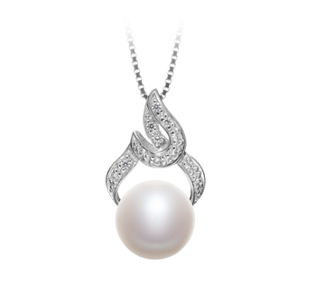 10-11mm AAA Quality Freshwater Cultured Pearl Pendant in Bebra White 10-11mm AAA Quality Freshwater Cultured Pearl Pendant in Bebra White
