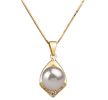 7-8mm AAA Quality Japanese Akoya Cultured Pearl Pendant in Catrina White 7-8mm AAA Quality Japanese Akoya Cultured Pearl Pendant in Catrina White