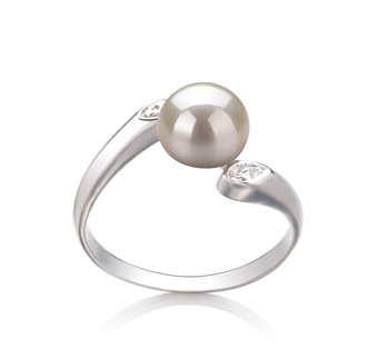 6-7mm AAA Quality Freshwater Cultured Pearl Ring in Dana White