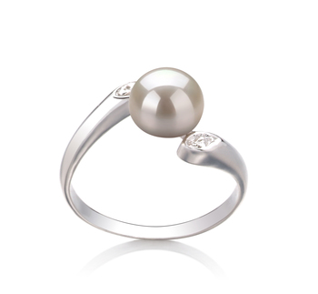 6-7mm AAA Quality Freshwater Cultured Pearl Ring in Dana White 6-7mm AAA Quality Freshwater Cultured Pearl Ring in Dana White