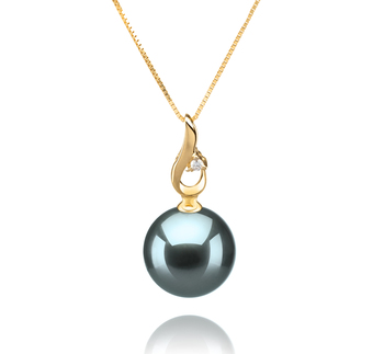 10-11mm AAA Quality Tahitian Cultured Pearl Pendant in Darlene Black 10-11mm AAA Quality Tahitian Cultured Pearl Pendant in Darlene Black