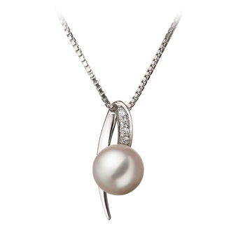 7-8mm AA Quality Japanese Akoya Cultured Pearl Pendant in Destina White 7-8mm AA Quality Japanese Akoya Cultured Pearl Pendant in Destina White