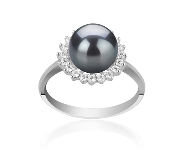 8-9mm AAAA Quality Freshwater Cultured Pearl Ring in Dreama Black 8-9mm AAAA Quality Freshwater Cultured Pearl Ring in Dreama Black