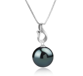 11-12mm AAA Quality Tahitian Cultured Pearl Pendant in Elin Black 11-12mm AAA Quality Tahitian Cultured Pearl Pendant in Elin Black