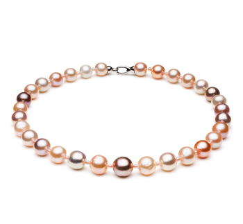 3-14mm AA+ Quality Freshwater Cultured Pearl Necklace in Ella Edison Multicolor 3-14mm AA+ Quality Freshwater Cultured Pearl Necklace in Ella Edison Multicolor