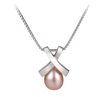 7-8mm AA Quality Freshwater Cultured Pearl Pendant in Empress Pink 7-8mm AA Quality Freshwater Cultured Pearl Pendant in Empress Pink