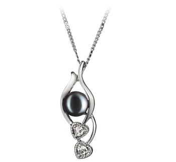 7-8mm AA Quality Freshwater Cultured Pearl Pendant in Eudora Black 7-8mm AA Quality Freshwater Cultured Pearl Pendant in Eudora Black
