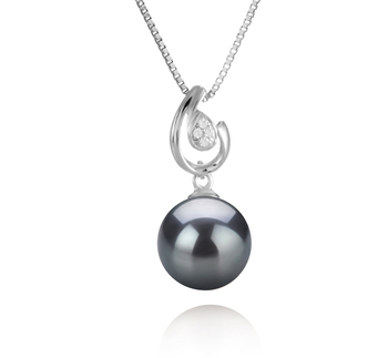 10-11mm AAA Quality Tahitian Cultured Pearl Pendant in Femke Black 10-11mm AAA Quality Tahitian Cultured Pearl Pendant in Femke Black