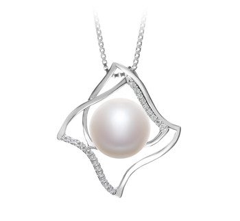 10-11mm AAA Quality Freshwater Cultured Pearl Pendant in Freda White 10-11mm AAA Quality Freshwater Cultured Pearl Pendant in Freda White
