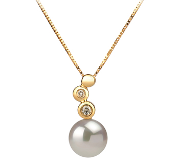7-8mm AAA Quality Japanese Akoya Cultured Pearl Pendant in Galina White 7-8mm AAA Quality Japanese Akoya Cultured Pearl Pendant in Galina White
