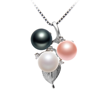 6-7mm AAAA Quality Freshwater Cultured Pearl Pendant in Grape Multicolor 6-7mm AAAA Quality Freshwater Cultured Pearl Pendant in Grape Multicolor