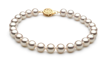 6.5-7mm Hanadama - AAAA Quality Japanese Akoya Cultured Pearl Bracelet in Hanadama 8-inch White 6.5-7mm Hanadama - AAAA Quality Japanese Akoya Cultured Pearl Bracelet in Hanadama 8-inch White