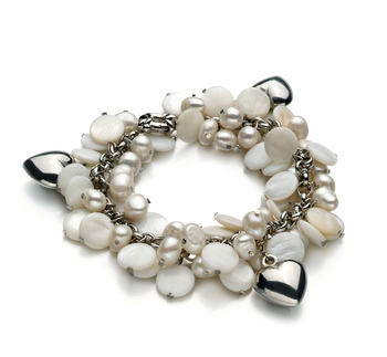 6-7mm A Quality Freshwater Cultured Pearl Bracelet in Harmony White 6-7mm A Quality Freshwater Cultured Pearl Bracelet in Harmony White