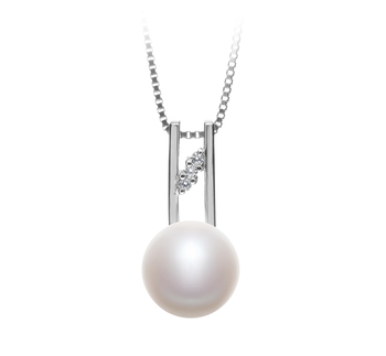 9-10mm AA Quality Freshwater Cultured Pearl Pendant in Hiriko White 9-10mm AA Quality Freshwater Cultured Pearl Pendant in Hiriko White