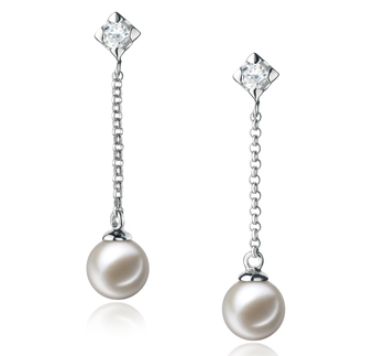 6-7mm AAAA Quality Freshwater Cultured Pearl Earring Pair in Ingrid White 6-7mm AAAA Quality Freshwater Cultured Pearl Earring Pair in Ingrid White