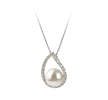 9-10mm AA Quality Freshwater Cultured Pearl Pendant in Isabella White 9-10mm AA Quality Freshwater Cultured Pearl Pendant in Isabella White
