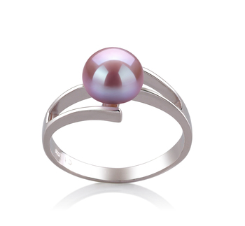 7-8mm AAA Quality Freshwater Cultured Pearl Ring in Jenna Lavender 7-8mm AAA Quality Freshwater Cultured Pearl Ring in Jenna Lavender