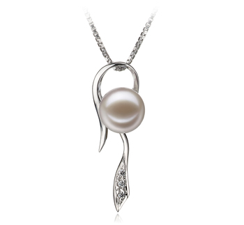 7-8mm AAAA Quality Freshwater Cultured Pearl Pendant in Jennifer White 7-8mm AAAA Quality Freshwater Cultured Pearl Pendant in Jennifer White