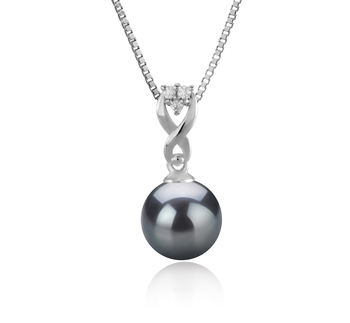 8-9mm AAAA Quality Freshwater Cultured Pearl Pendant in Kendra Black 8-9mm AAAA Quality Freshwater Cultured Pearl Pendant in Kendra Black