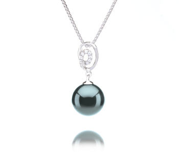 9-10mm AAA Quality Tahitian Cultured Pearl Pendant in Kimberly Black 9-10mm AAA Quality Tahitian Cultured Pearl Pendant in Kimberly Black
