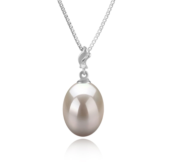 9-10mm AAA Quality Freshwater Cultured Pearl Pendant in Lindsay White 9-10mm AAA Quality Freshwater Cultured Pearl Pendant in Lindsay White