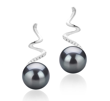 8-9mm AAAA Quality Freshwater Cultured Pearl Earring Pair in Lolita Black 8-9mm AAAA Quality Freshwater Cultured Pearl Earring Pair in Lolita Black