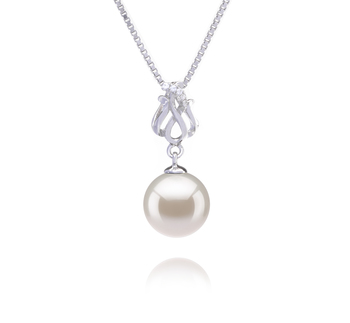 9-10mm AAAA Quality Freshwater Cultured Pearl Pendant in Merina White 9-10mm AAAA Quality Freshwater Cultured Pearl Pendant in Merina White