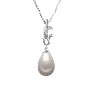 10-11mm AAA Quality Freshwater Cultured Pearl Pendant in Mildred White