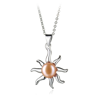 7-8mm AA Quality Freshwater Cultured Pearl Pendant in Nina Pink 7-8mm AA Quality Freshwater Cultured Pearl Pendant in Nina Pink