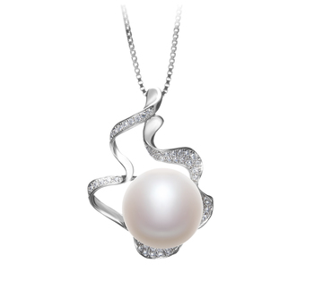 12-13mm AA Quality Freshwater Cultured Pearl Pendant in Oceane White 12-13mm AA Quality Freshwater Cultured Pearl Pendant in Oceane White