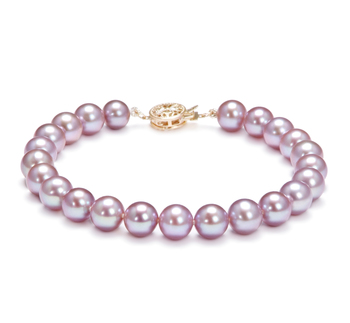 7-8mm AAAA Quality Freshwater Cultured Pearl Bracelet in Lavender 7-8mm AAAA Quality Freshwater Cultured Pearl Bracelet in Lavender