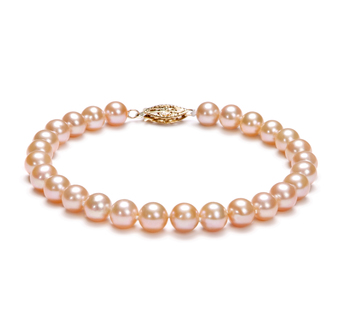 6-7mm AA Quality Freshwater Cultured Pearl Bracelet in Pink 6-7mm AA Quality Freshwater Cultured Pearl Bracelet in Pink
