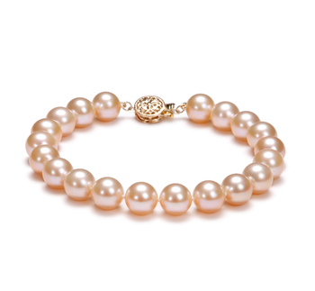 8.5-9mm AAAA Quality Freshwater Cultured Pearl Bracelet in Pink