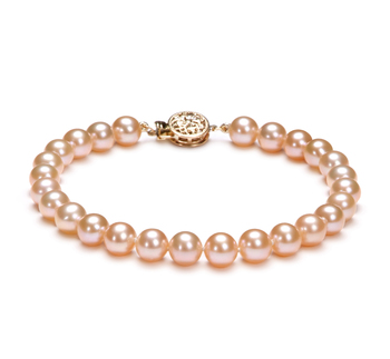 6-6.5mm AAAA Quality Freshwater Cultured Pearl Bracelet in Pink 6-6.5mm AAAA Quality Freshwater Cultured Pearl Bracelet in Pink