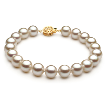 8.5-9mm AAA Quality Japanese Akoya Cultured Pearl Bracelet in White 8.5-9mm AAA Quality Japanese Akoya Cultured Pearl Bracelet in White