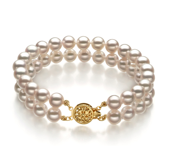 6-7mm AA Quality Japanese Akoya Cultured Pearl Bracelet in White 6-7mm AA Quality Japanese Akoya Cultured Pearl Bracelet in White