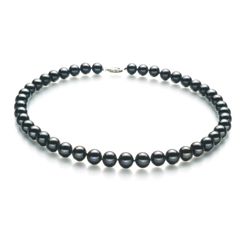 8.5-9mm AA Quality Freshwater Cultured Pearl Necklace in Black