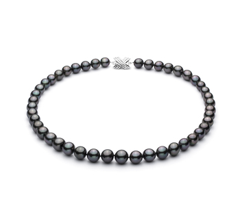 9.1-11mm AA+ Quality Tahitian Cultured Pearl Necklace in Black 9.1-11mm AA+ Quality Tahitian Cultured Pearl Necklace in Black