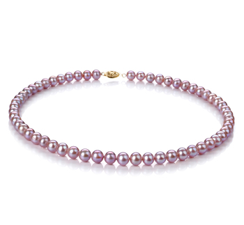 6-6.5mm AA Quality Freshwater Cultured Pearl Necklace in Lavender 6-6.5mm AA Quality Freshwater Cultured Pearl Necklace in Lavender