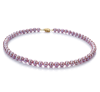 6-7mm AAA Quality Freshwater Cultured Pearl Necklace in Lavender 6-7mm AAA Quality Freshwater Cultured Pearl Necklace in Lavender