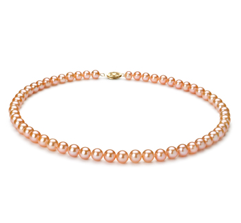 6-7mm AA Quality Freshwater Cultured Pearl Necklace in Pink