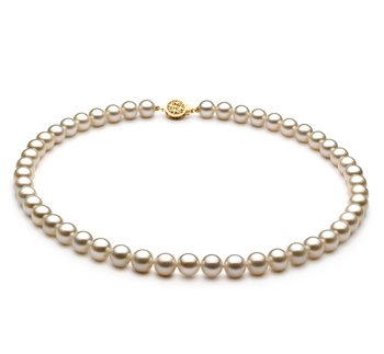 7-8mm AAAA Quality Freshwater Cultured Pearl Necklace in White