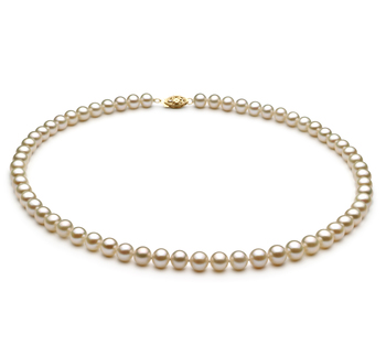 6-7mm AA Quality Freshwater Cultured Pearl Necklace in White