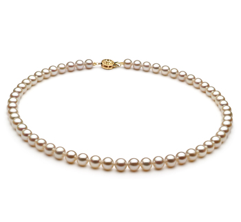 6-7mm AAA Quality Freshwater Cultured Pearl Necklace in White