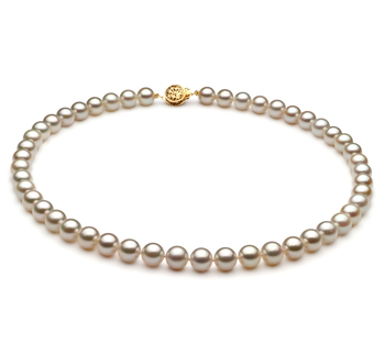 7.5-8mm AA Quality Japanese Akoya Cultured Pearl Necklace in White 7.5-8mm AA Quality Japanese Akoya Cultured Pearl Necklace in White