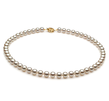 6.5-7mm AAA Quality Japanese Akoya Cultured Pearl Necklace in White