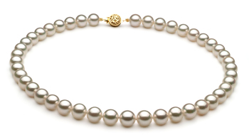 8-8.5mm AAA Quality Japanese Akoya Cultured Pearl Necklace in White 8-8.5mm AAA Quality Japanese Akoya Cultured Pearl Necklace in White