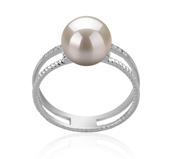 8-9mm AAA Quality Japanese Akoya Cultured Pearl Ring in Rahara White 8-9mm AAA Quality Japanese Akoya Cultured Pearl Ring in Rahara White